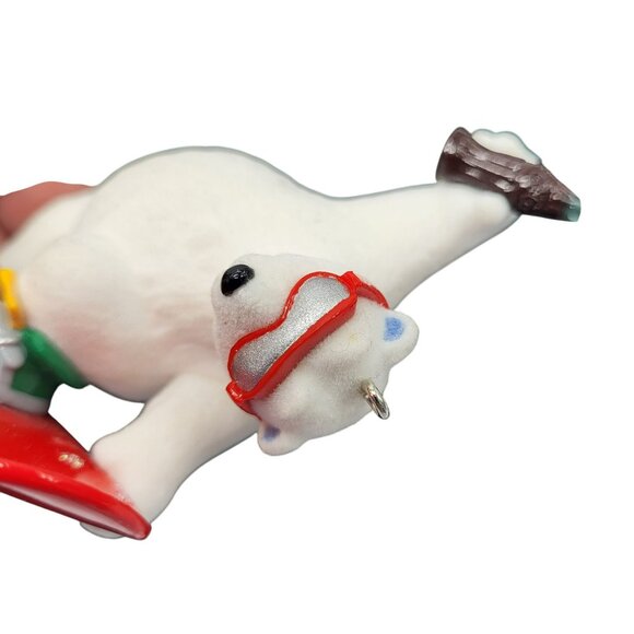 Hallmark Coca-Cola 2001 Polar Bear Snowboarding Christmas Ornament Holiday - Picture 6 of 7